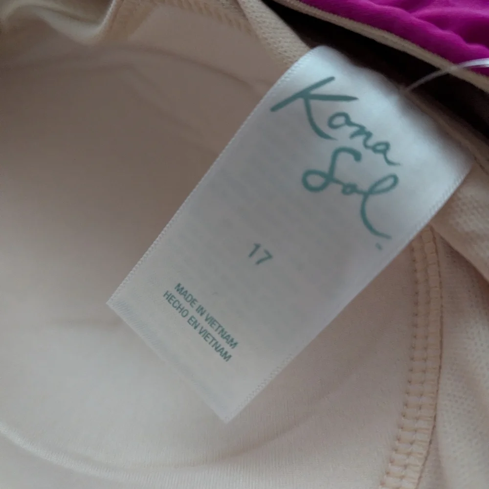 Kona Sol Full Coverage Tummy Control Twist-Front One Piece Sz 17. #C3